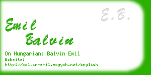 emil balvin business card